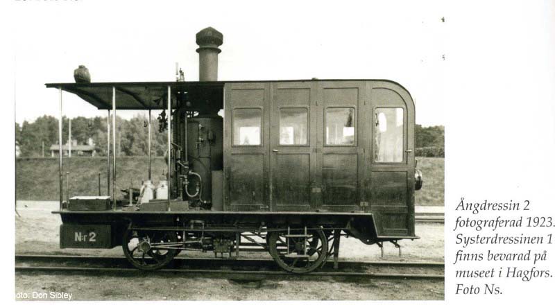 swedish steam railcar-Nordmark-Klaralvens Jarnvag Draisine No.2 (891mm gauge)
